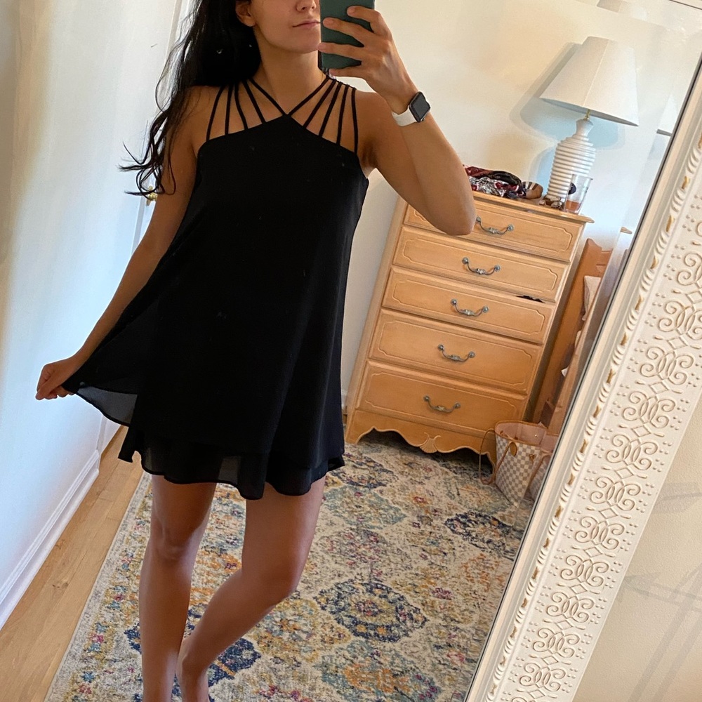 Black Flowy Dress, Size Small!